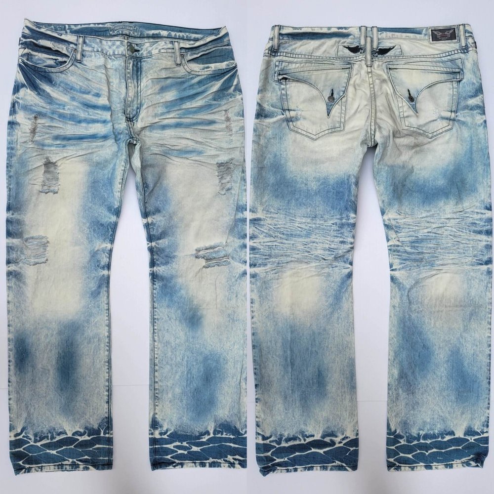 New Men's ROBIN'S JEAN sz 44 Long Flap Straight Jeans